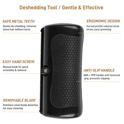 Deshedding Dog Brush, Dog Brush for Shedding Dogs Cats Horses Short Hair
