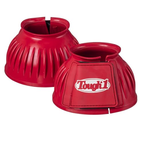 Tough 1 Heavy Duty Double Lock Bell Boots - color: Red, size: Medium