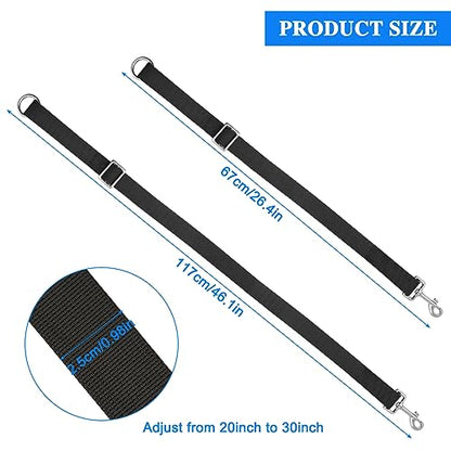 2 Pcs Horse Bucket Strap Hangers,Horse Suppliers Adjustable Nylon Straps for Hay Bag Nets, Outdoor Feeders Heavy Duty Horse Water Feed, Hanging-Pratical and Easy Use(Black) - size: 2 Pack