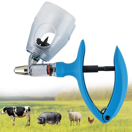 5ml Livestock Syringe Automatic Self Refill Continuous Adjustable Bottle Attachment Livestock Animal Syringe for Cattle Goat Pig Cow Chickens Poultry - size: Bottle Mount