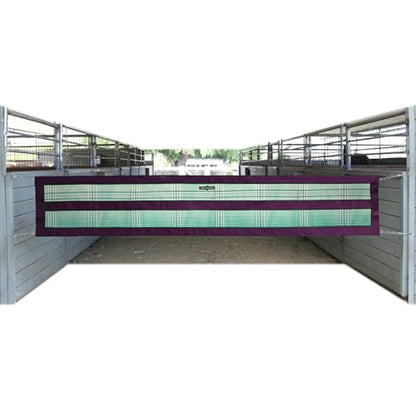 Kensington Aisle Guard with Hardware and Chain Sides to Keep Horse Secured in Barn Aisle - 10' to 12', Imperial Jade - color: 2019 - Imperial Jade