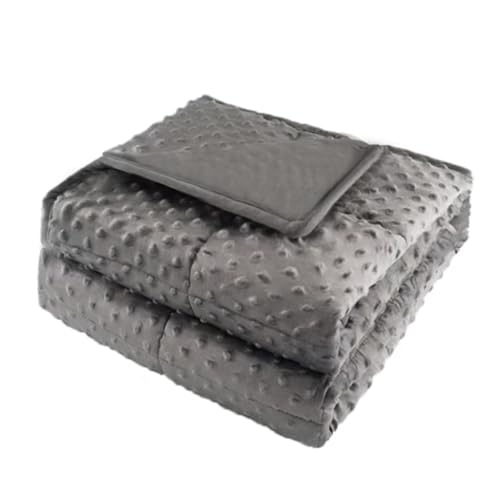 ALANSMA Reversible Weighted Blanket for All Season, Luxury Velvet, Warm and Cool, Adult 5Lb Grey Weighted Blanket, Enjoy Sleeping Anywhere(Grey,35"x48" 5.5lbs) - color: Grey, size: 35''x48'' 5.5lbs