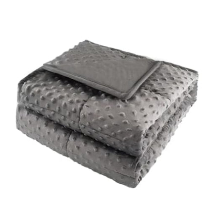 ALANSMA Reversible Weighted Blanket for All Season, Luxury Velvet, Warm and Cool, Adult 15Lb Grey Weighted Blanket, Enjoy Sleeping Anywhere(Grey,60"x80" 15lbs) - color: Grey, size: 60''x80'' 15lbs
