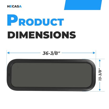 HECASA Fixed 12" W x 35" H Vertical Window Universal RV Parts Tinted Glass - size: 12" W x 35" H