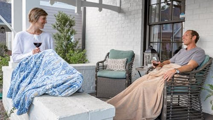 50"x70" Perfect Paisley Foot Pocket Blanket Plush Fleece Non-Electric - color: Perfect Paisley