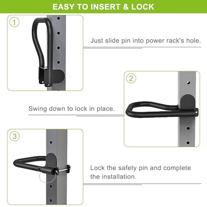 SELEWARE Dip Bar Attachment for Power Rack, 2 x 2 Tube, Multi Grip Handle - color: Dip Bar Attachment for 1" or 5/8" Hole of 3x3 inch Rack