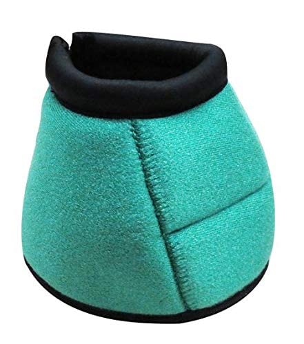 Showman Elite Equine Bell Boots - color: Teal, size: Medium