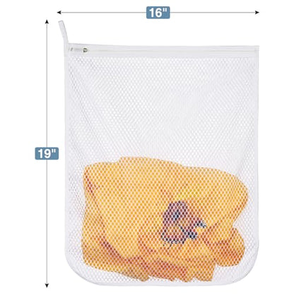 3 pcs Durable Honeycomb Mesh Laundry Bags for Delicates 3 Large (16" x 19") - size: 3 Large