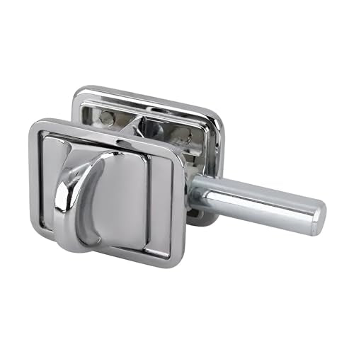 Brixwell 91-292 Concealed Latch With Square Hole, Polished Chrome Finish, Fits 1" Steel Doors, 1-3/4" Width,1-3/8" Height, Used for Commercial and Residential Door Applications