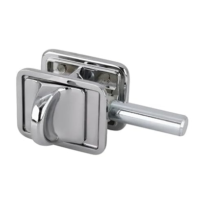 Brixwell 91-292 Concealed Latch With Square Hole, Polished Chrome Finish, Fits 1" Steel Doors, 1-3/4" Width,1-3/8" Height, Used for Commercial and Residential Door Applications