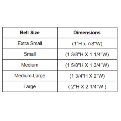 Dog Collar Cow Bell - color: Copper, size: 3) Medium (1 1/2" H x 1 3/4" W)