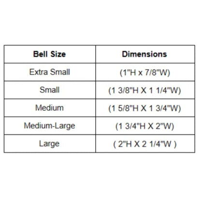 Dog Collar Cow Bell - color: Copper, size: 3) Medium (1 1/2" H x 1 3/4" W)