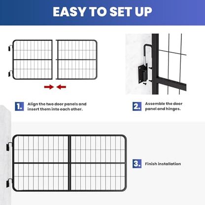 Heavy Duty Steel Horse Stall Gate, 48" W x 24" H Essential Horse Stall Guard, Fit Standard Barn Doorways for Barns or Horses Accessories