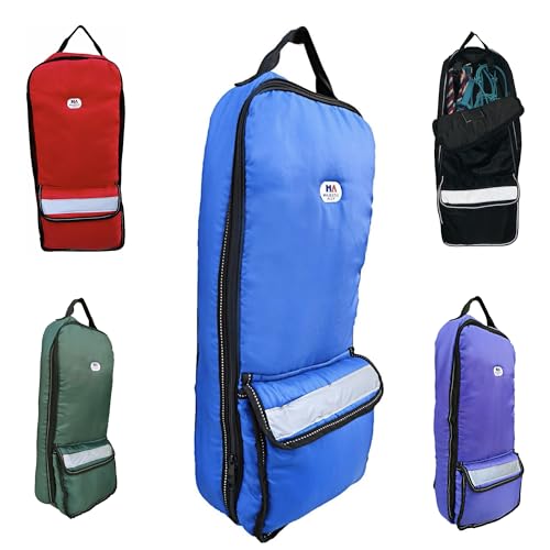 Majestic Ally Halter Bridle Carry Bag - Reflective, Padded with Front Large Pocket Tack Carry Bag to Keep Horse Tack Clean and Safe (Royal Blue) - color: Royal Blue