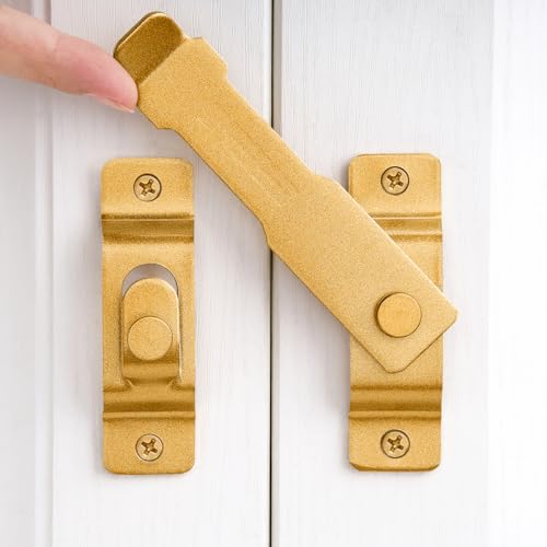 Gold Stainless Steel Barn Door Latch Bi-fold Door Lock - color: Big_Gold