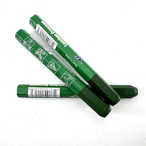 Zeluga 4.7in. x 0.47in. Hex Shape Industrial Lumber Marking Crayons for Clear and Permanent Markings, Green 12 Pack - color: Green, size: 1 Count (Pack of 12)