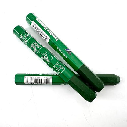 Zeluga 4.7in. x 0.47in. Hex Shape Industrial Lumber Marking Crayons for Clear and Permanent Markings, Green 12 Pack - color: Green, size: 1 Count (Pack of 12)