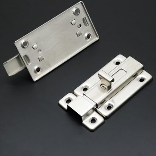 Slide Latch Lock, 3 Pcs 3 inches Sliding Door Bolts Lock,Gate Sliding Latch Lock