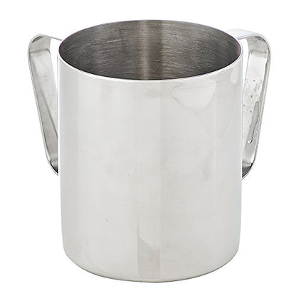 The Kosher Cook Stainless Steel Netilat Yadayim Cup - Medium 5” Straight Solid - Dual Handle - Rust, Break and Crack Proof Negel Vasser Cup - Judaica Gift Collection
