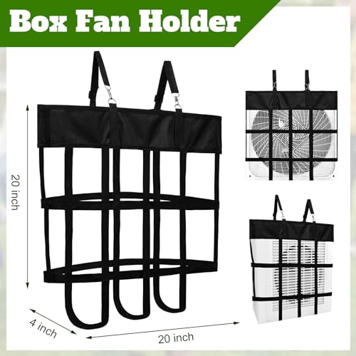 Tessco for you 1 Pcs Box Fan Holders for Horse Stall, Nylon Bag,Black - color: Black