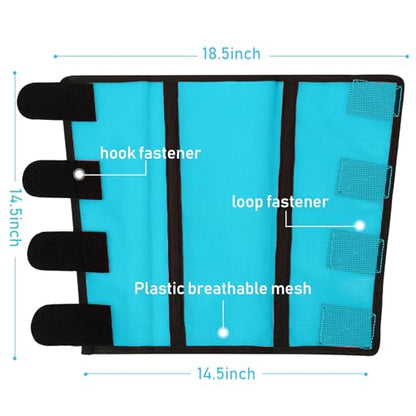 Jexine 8 Pcs Mesh Fly Boots for Horse - color: Light Blue, White