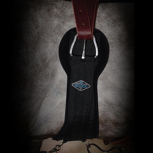 Professional's Choice 2XCOOL Cinch | Cooling Minerals Infused in Liner | V-Shaped Design for Pressure Distribution | Extra Padding to Prevent Pinching | Honeycomb Silicone Soft Grip - color: Black, size: 36"
