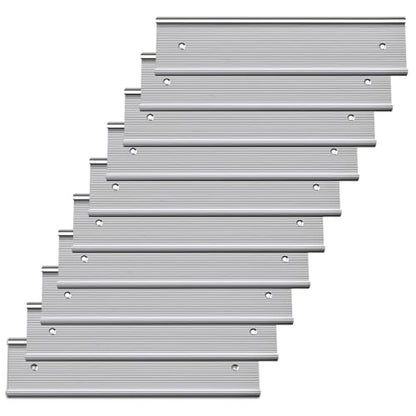 SINYUDUN 10 Pack 2” x 10” Aluminum Name Plate Holders for Door or Wall - color: Silver