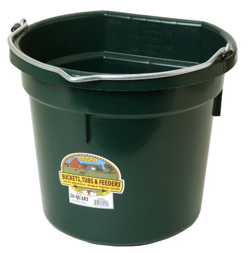 DuraFlex Flat Back Bucket 20 Qt Green