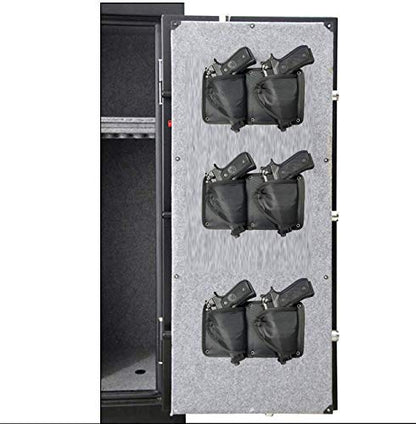 Double Holster Gun Holder - Safely Mount a Handgun Almost Anywhere -Sets of Screws Included for mounting on Surfaces of Metal, Wooden, Concrete- Holds Nearly Any Size Pistols
