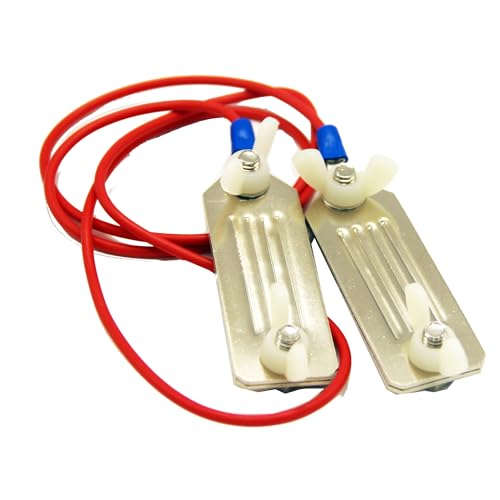 Electric Fence Tape Connector with 2 Pieces Tape Plates Electric Tape for Polytape to Polytape Connection, Fence Connecting Cable Red