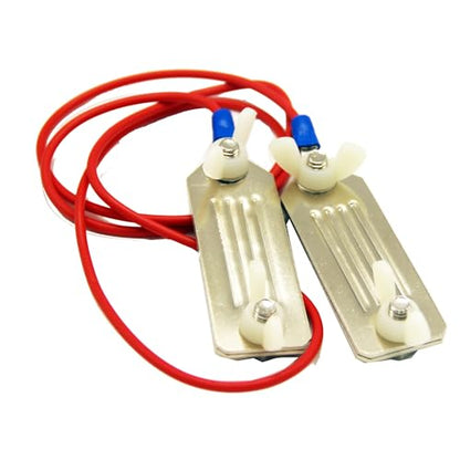 Electric Fence Tape Connector with 2 Pieces Tape Plates Electric Tape for Polytape to Polytape Connection, Fence Connecting Cable Red
