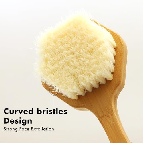 NORTHSONG Body Brush+Face Brush,Deep Cleaning Exfoliating Set,Gift Ready - size: 17.72 Inch back brush+face brush-2Packs