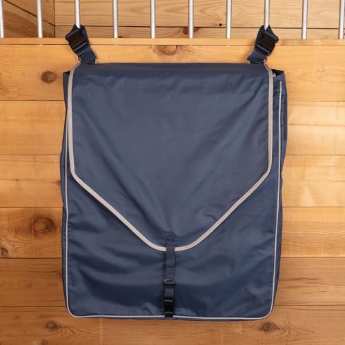 Schneiders Supreme Stall Front Large Horsewear Bag II | Durable 600D Polyester | Teflon Coated | Removable Plexiglass Bottom | Portable & Easy to Hang | Color Navy - color: Navy