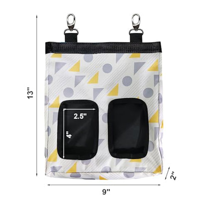 RIOUSSI Guinea Pig Hay Feeder, Hanging Rabbit Hay Feeder Bag. Triangle - color: Triangle