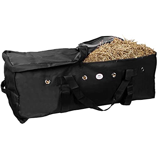Majestic Ally 1200 D Nylon Fabric Heavy-Duty Hay Bale Storage Bag (Black, Large) - color: Black, size: Large