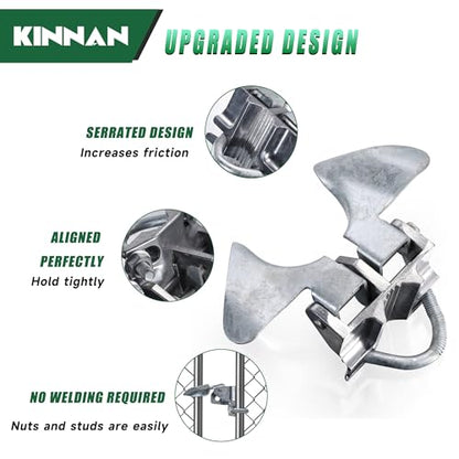 1 Pack KINNAN Chain Link Fence Butterfly Gate Latch, Galvanized Steel Butterfly Gate Latch for 1-3/8" Gate Frame and 2-3/8" Gate Post, Fence Gate Latch with Padlock Hole