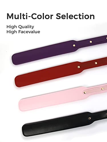 18 inch Riding Crop,Leather Paddle,Super Durable Rug Paddles,Equestrian Crops - color: Red