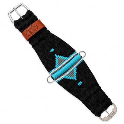 CHALLENGER 24" Western 25-Strand Wool Double Weave Aztec Cinch Girth Turquoise 97128-24