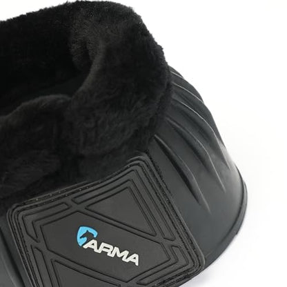 Shires ARMA Fleece Trim Bell Boot (Black, Cob) - color: Black, size: Cob
