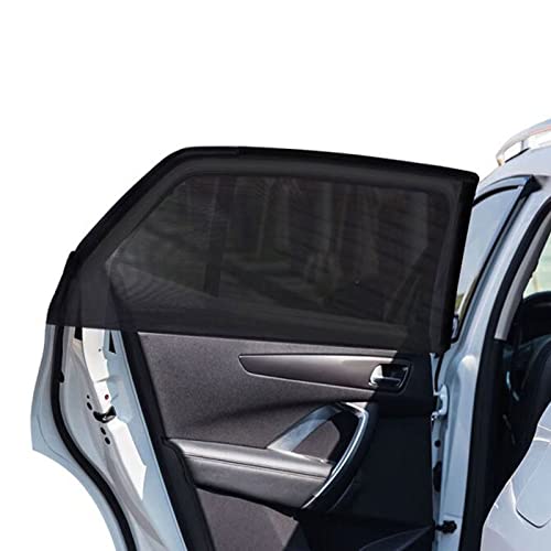 2Pack Large Size Super Elastic 42" to 53" Car Window Shades for SUV, Pickup | Elastic UV Protection Breathable Mesh Covers for SUV, Pickup, Minivan, Side Window Screen for Car Camping Overnight Sleeping - size: Large (42" to 53")