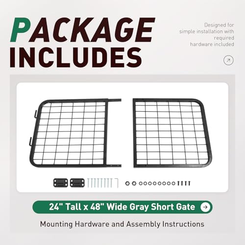Horse Stall Gate 48" W x 24" H Compatible with Livestock Enclosures