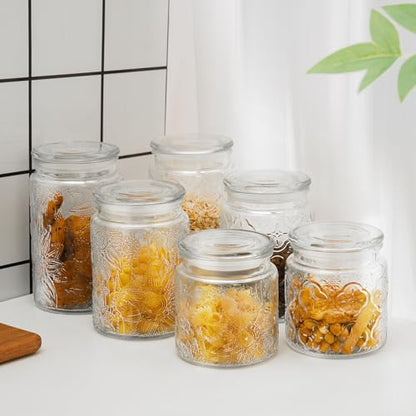 Adodeen Glass Storage Containers With Lids, Glass Jars With Lids, 32OZ - color: 32oz Sunflower