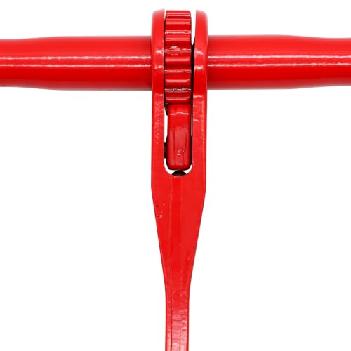 Ratchet Chain Binders 5/16" to 3/8" G70, 4 Pack Heavy Duty Load Binders with Grab Hooks, 5,400 lb Working Load Limit, Forged Steel Chain Binders for Flatbed Truck, Cargo Securement
