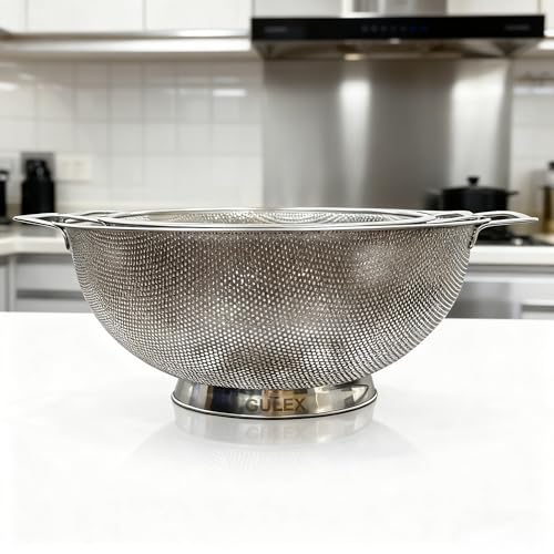Gulex Stainless Steel Colander Set, Kitchen Strainer, Dishwasher Safe - size: 3QT+5QT