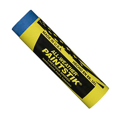 All-Weather Paintstik 61025- Livestock Marker, Highly Visible, Nontoxic Paint for Marking Animal Skin, Hide, Pelt, Wet & Dry- Ideal for Cattle Heat Detection, Blue (12 Pk) Made in USA