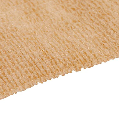 Juvale Self-Adherent Cohesive Wrap - Breathable Support Athletic Tape - Snug Fit for Tattoo Equipment - Swelling & Strain Aid Sports Tape - 3 in x 5 yd, Pack of 12, Tan - size: 3" x 5 Yards