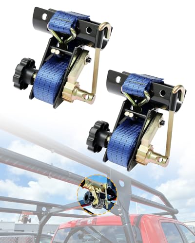 Ladder Rack Straps, Rack Ratchet Straps, Truck/Lumber/Pipe/Roof Rack Straps - color: Blue (2 pcs), size: Black Round Tube