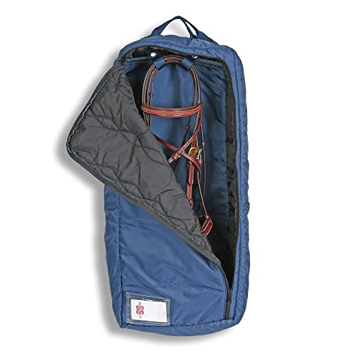 Dura-Tech Padded Halter for Horses and Bridle Bag | Color Navy | Protects Halter and Bridles | Easy Access Heavy-Duty Zipper | Secure Strap Design | Water-Repellent and Durable | Ideal for Awards - color: Navy
