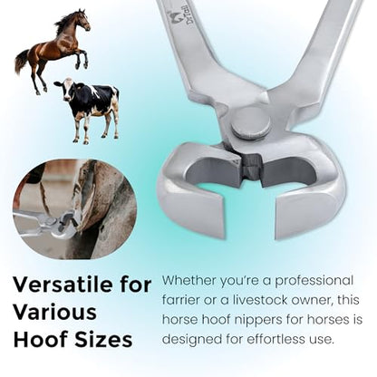 15" Hoof Nipper, Carbon Steel & Chrome Vanadium Farrier Tool for Horses – Durable, Sharp & Rust-Resistant - size: 15"Hoof Nipper