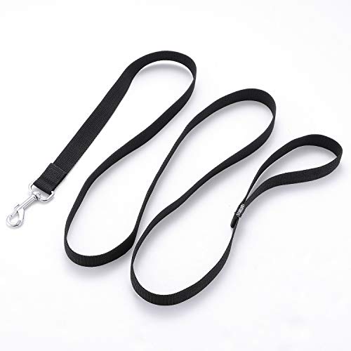 Strong Durable Nylon 10ft Long Dog Training Leash, Traction Rope, 1 Inch Wide, for Small and Medium Dog (Black, 10 Feet) - color: Black, size: 10 Feet